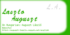 laszlo auguszt business card